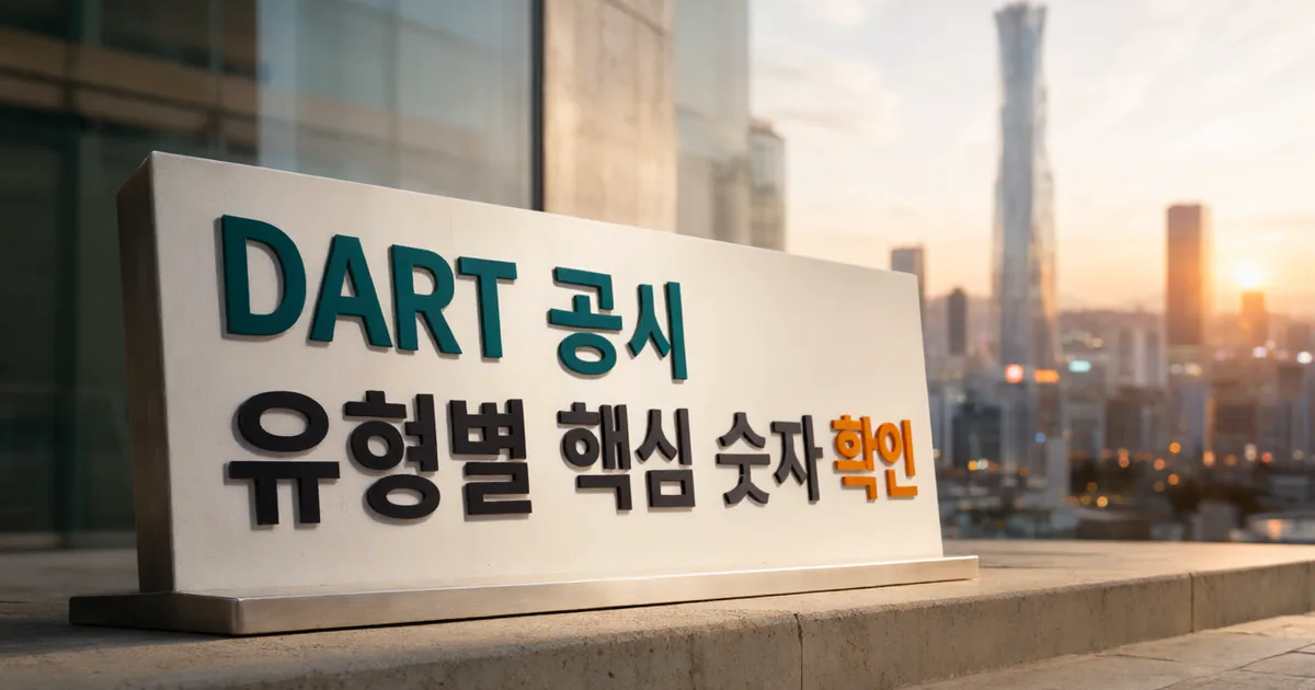 DART라는 주인공과 공시 문서·시세 흐름이라는 사건 단서를 밝은 낮 장면에 함께 담아 글 주제를 한눈에 드러낸다.